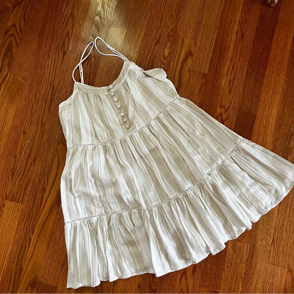 Urban Outfitters Mini Dress white tan striped